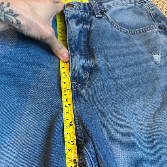 Circus NY Distressed Wide Leg Jeans Sz 28 Frayed Hem Grunge Streetwear Vibe A146 - Picture 9 of 9